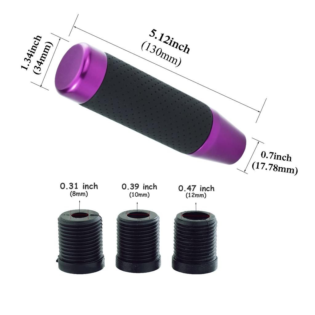 Abfer 130mm Alloy Shifter Knob Car Shift Knob Auto Manual Vehicle Universal Car Accessories Interior (Purple)