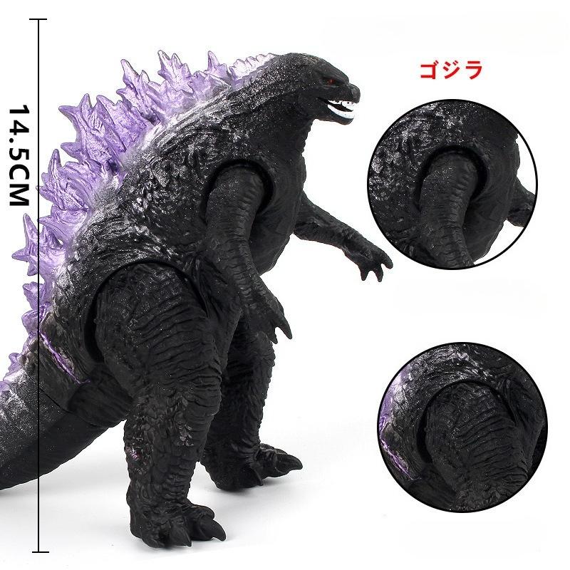 14.5cm Anime Godzilla X Kong : The New Empire Action Figure Titan Godzilla Soft Glue Monster Scale Model Doll Collection Toys