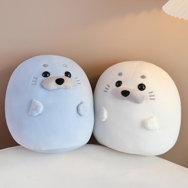 Daunenbaumwolle Squishy Robben Plüschkissen Gefüllt Liegend Stehend Kawaii Tier Plüschtier Zum Umarmen Schlafbegleiter Geschenk