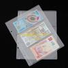 F26C 1 Sheet 3 Pockets Money Collection Album Page Pocket Currency for Protect Bag Loose Leaf Money Banknote Coins Album Book