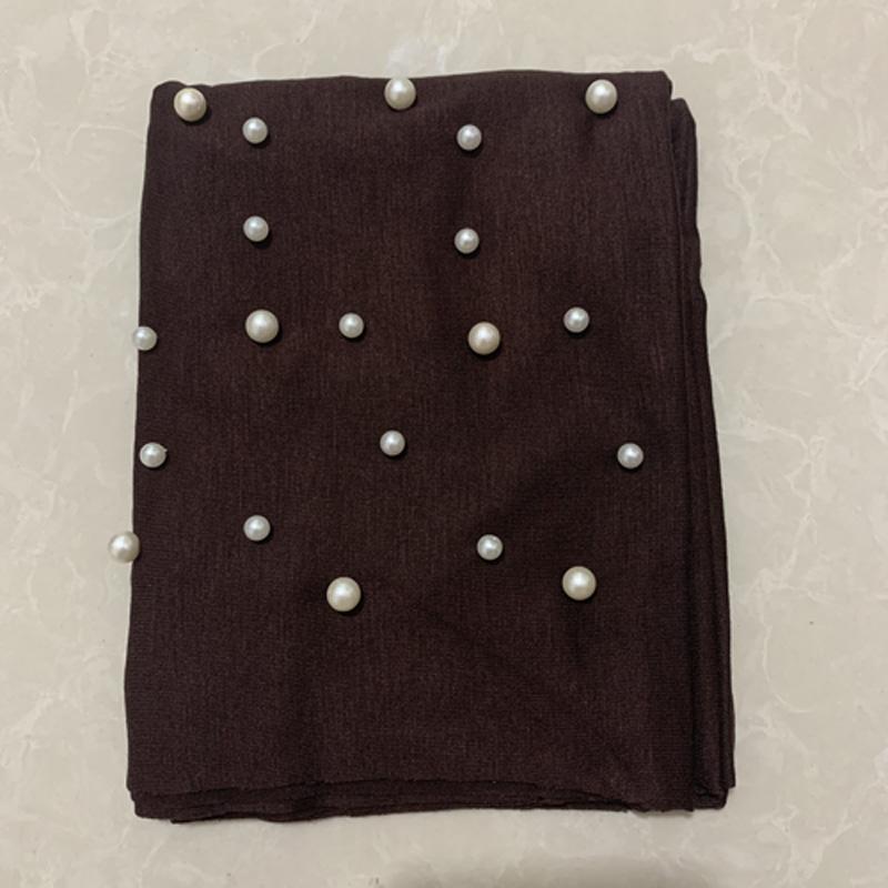 New Elastic Muslim Women Jersey Hijab Cotton Twist Turban Caps Female Head Scarf Wraps Pearls Turbante Mujer India Hat