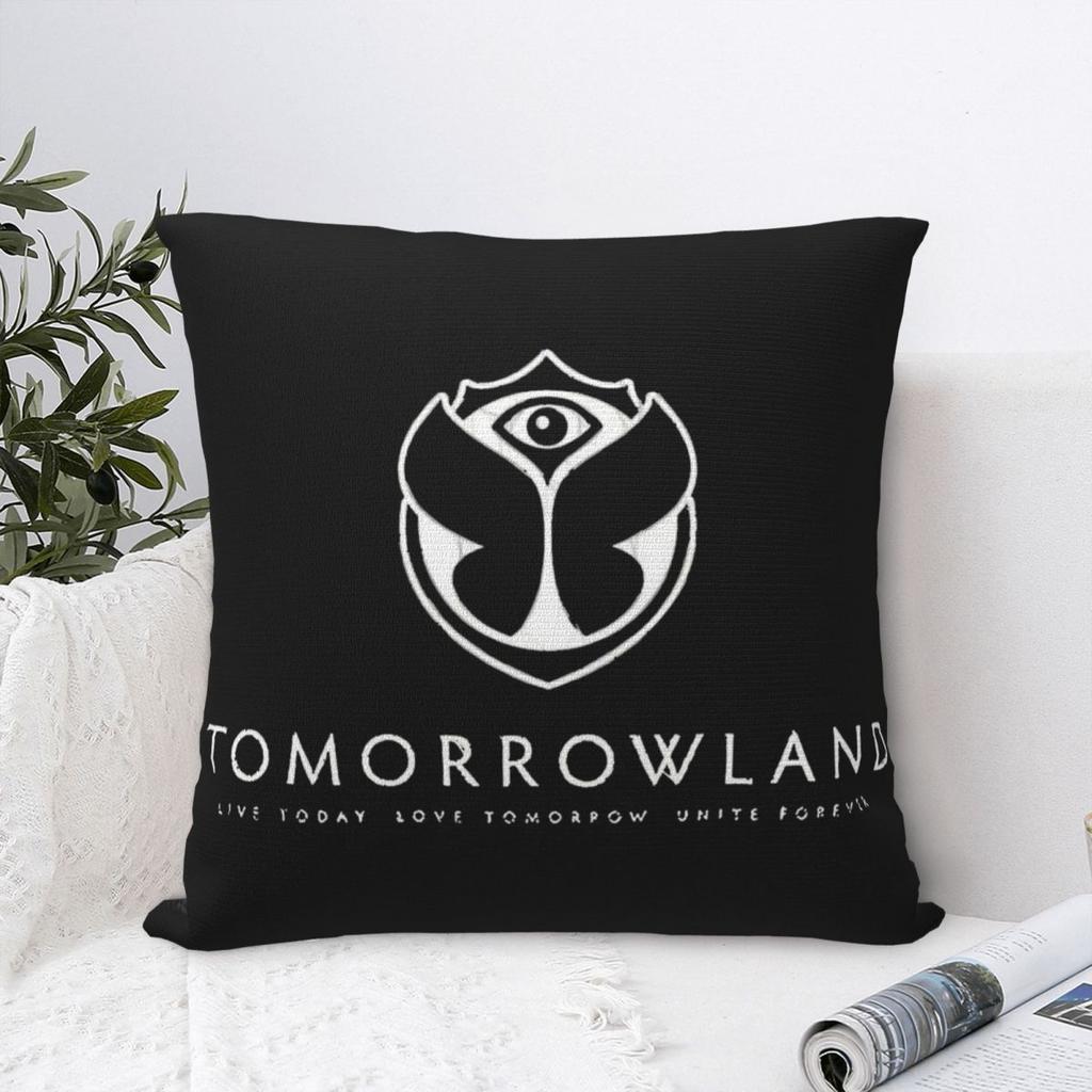 Tomorrowlandd Square Pillow Case Belgian Electronic Dance Cushion Cover Awesome Zipper Decorative Pillowcase For Car 18"