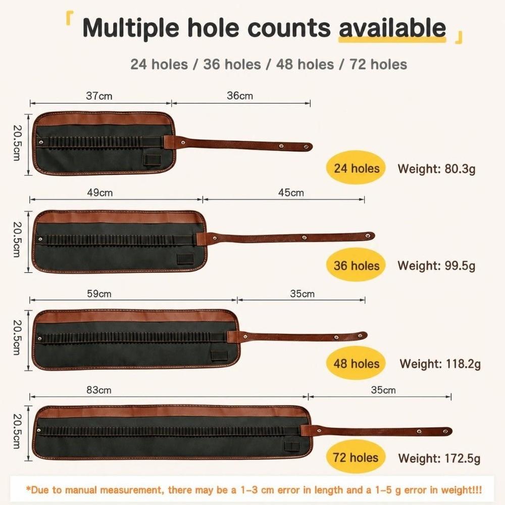 PU Leather Roll Up Pencil Case Large Capacity Pencil Storage Roll Bag  Art Students & Painters