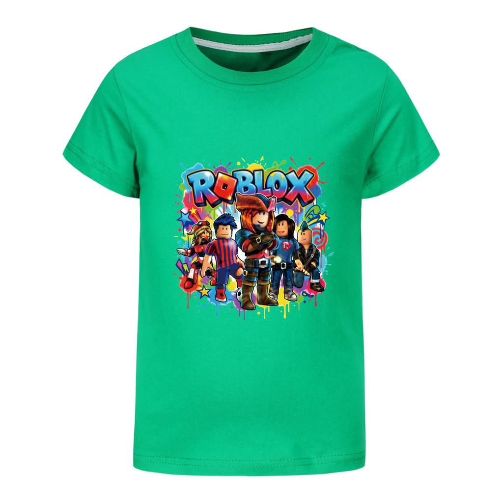 5578 Kids Roblox Print Short Sleeves Round Neck T-Shirt