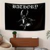 1 szt. Bathory Black Metal Koza Sztuka Gobelin 2D Poliester Dekoracja Ścienna Ciemny Okultystyczny Gobelin Idealny Prezent dla Fana Heavy Metalu