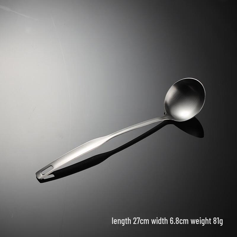 Stainless Steel Extended Flat Handle Soup Ladle Set