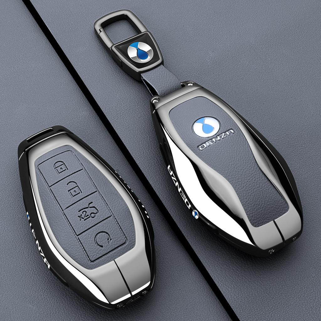 Fit For Denza N9 Auto Specialized High-End Metal Key Fob Cover Bag Protective Cover Key Fob Chain Premium Grade Auto Interior Accessory