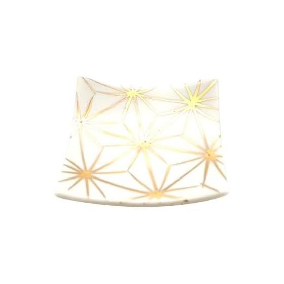 Arita Ware Chopstick Rest, Asanoha Pattern, Gold, Seitouen