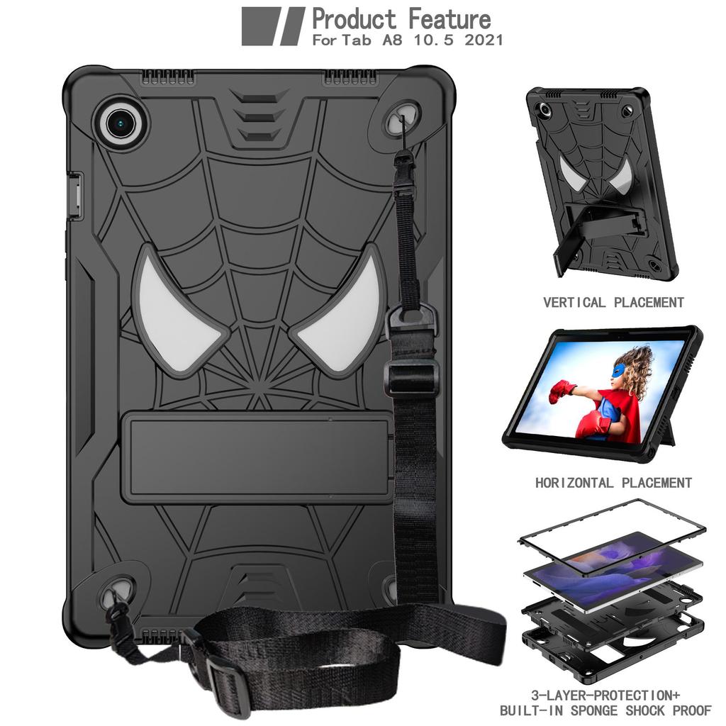Triple-Proof Spider-Man Protective Case for Samsung Galaxy Tab A8 2021 SM-X205/X200