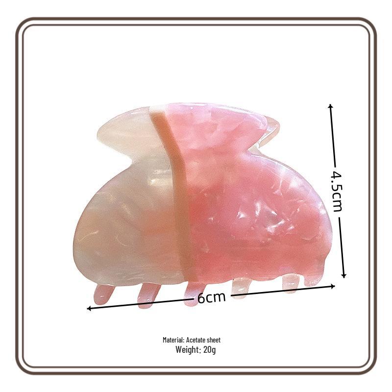 Korean Color Block Acetate Hair Claw Clip for Women - Super Fairy Style Accessories
