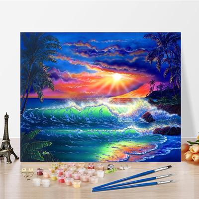 DIY Paint By Numbers Oil Painting Kit Canvas DIY Oil Painting By Numbers Wall Art Decorations for Home Gift Arts & Hobbies