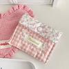 Cotton Flower Pattern Portable Storage Pouch For Daily Use And Travel