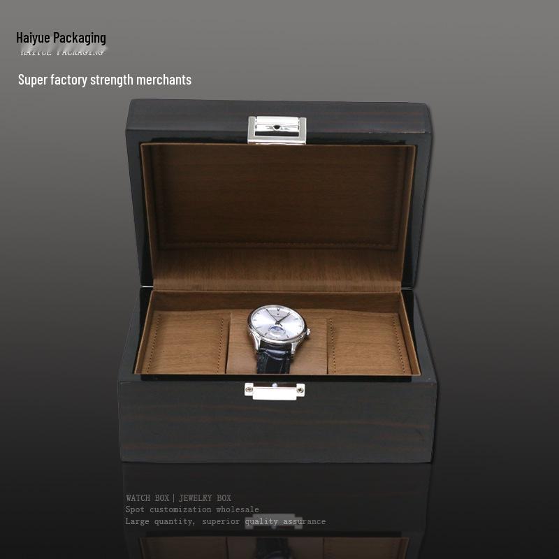 High-Gloss Wooden Watch and Jewelry Display Box with Piano Finish