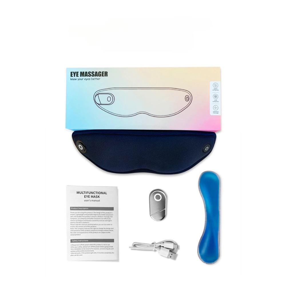 

Smart Adjustable 3D Eye Mask Charging Vibration Sleep Blindfold Block Out Breathable Soft Sleep Ice Silk Eyemask for Man Women темно-синий