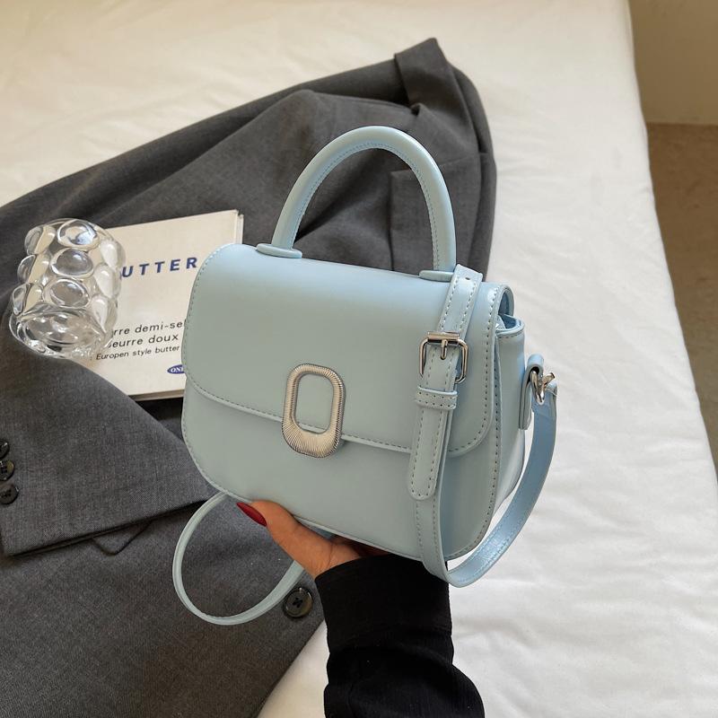 Fashion Niche Simple Temperament PU Portable Small Square Bag Women's Commute Advanced Sense Versatile Messenger Bag