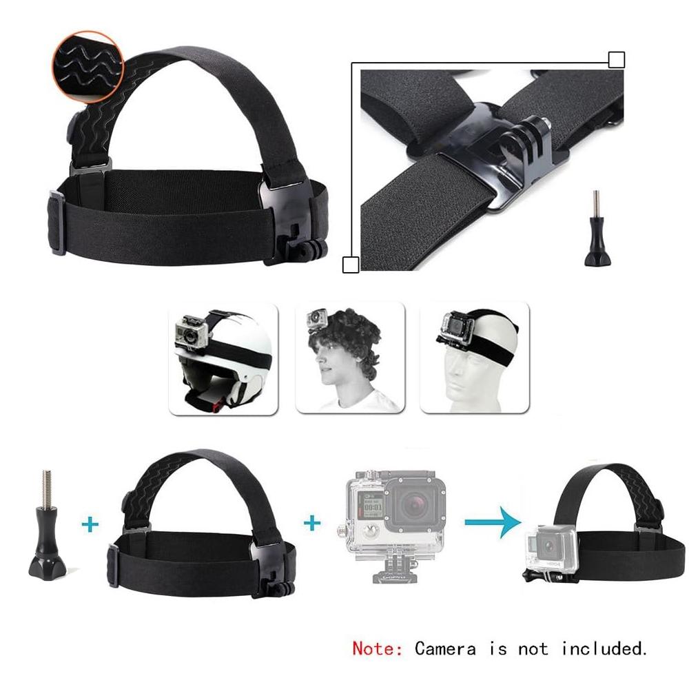 Head Strap Mount Belt Holder For GoPro Hero 13 12 11 10 9 8 7 6 5 AKASO SJCAM SJ4000 Insta360 DJI Osmo Action Camera Accessories