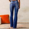 Jeans elasticizzati vintage da donna, nuovi per la primavera, lavati, stile street, leggermente strappati