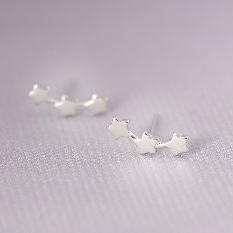 Ohrstecker mit s925 Silbernadel im koreanischen Stil für Damen – Minimalistisches & Persönlichkeitsdesign