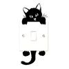 Black Lovely Cat Light Switch Phone Wall Stickers For DIY Home Decoration Cartoon Animals Wall Decals PVC Mural Art