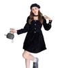 French Black Velvet Hepburn Style Slim Dress for Women - Spring/Autumn