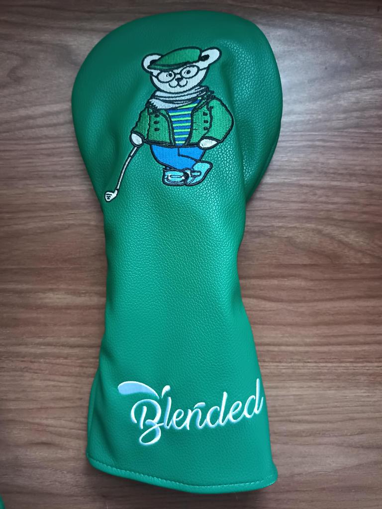 Golf Club Head Covers for Fairway and Utilities with Number Tags and Bear Pattern Drivers, Woods, Woods, (green)
