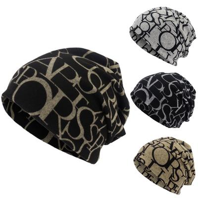 Unisex Letter Print Scarf  Cap Casaul Outdoor Convertible Windproof Hats 