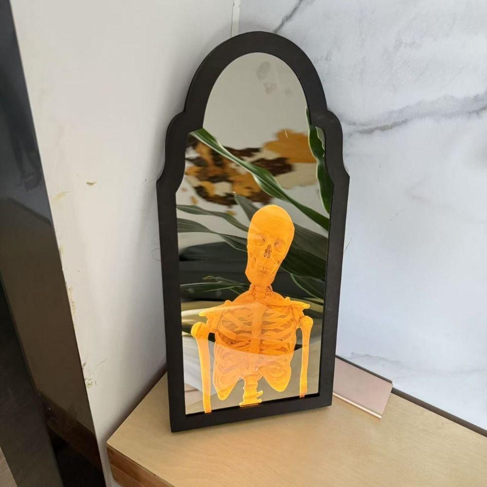 Lumière Miroir Hologramme Fantôme USB Miroir Holographique Lumineux Décor Miroir Illusion Fantôme Effrayant Mur de Maison