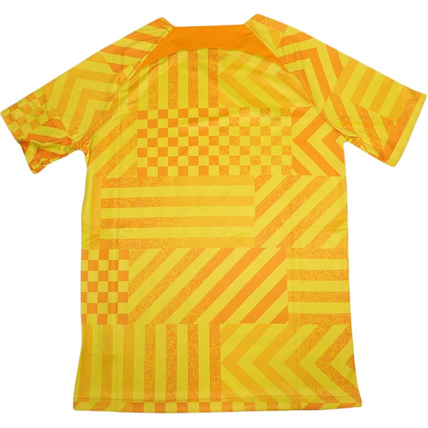 Nike 2023 Season Chinese Super League Fashion Versatile Quick-Dry Short Sleeve Football Jersey Player Edition Men Jersey Yellow DO7737-731
