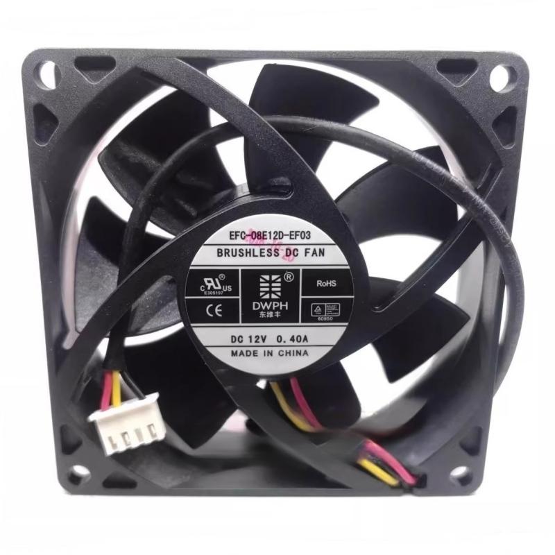 New Original EFC-08E12D-EF03 8cm 8025 12V 0.40A 80*25mm 3-wire Speed Measuring Cooling Fan