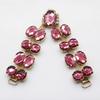 2018 New Charm 2pcs/lot 9.5CM Acrylic Chain DIY Garment sewing accessories Metal Crystal Rhinestone bikini Connectors buckle