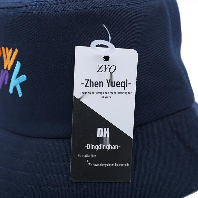 ZHENYUEQI NEW YORK Embroidered Cotton Bucket Hat