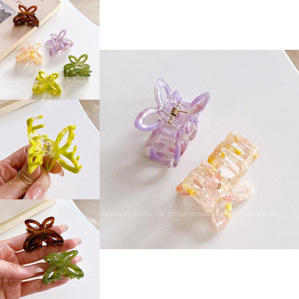Chic And Trendy Mini Butterfly Hair Claw Clip In Acetate For Fashionable Women