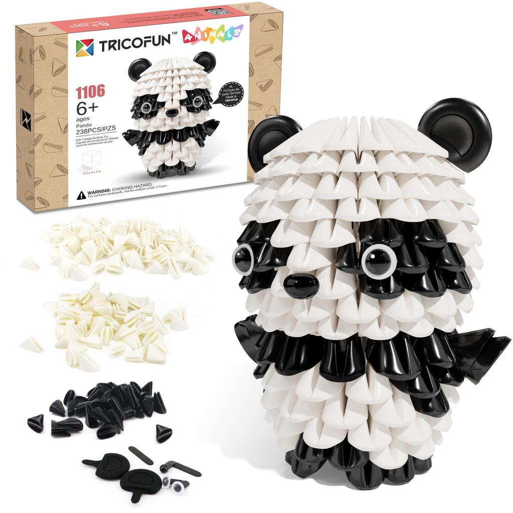 Tricofun Creative Soft Building Blocks Cute Animal Kits Assembling Building Toys Gifts for Kids and Interactive Building Toys for Ages 6+ for