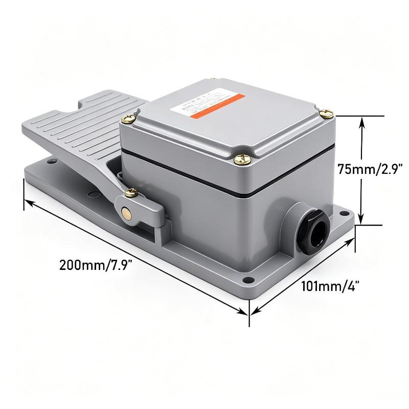 Twidec/AC 380V 15A Heavy Duty Foot Switch SPDT NO NC Electric Pedal Momentary Foot Pedal Switch LT-3