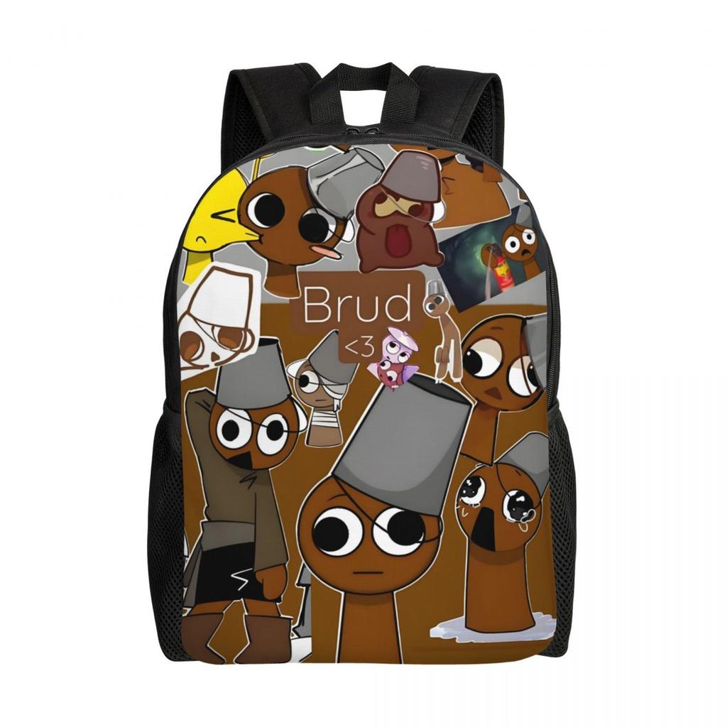 Custom Cartoon Sprunki Backpacks for Women Men Water Resistant College School Bag Print Bookbags