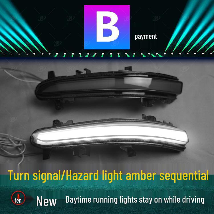 Compatible with Trumpchi GAC M8/GM8/GS8/GS7: Rearview Mirror Sequential Turn Signal and Dynamic Blue Daytime Running Light