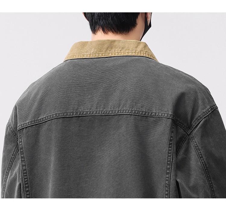 Men's High-End Japanese Retro Workwear Patchwork Jacket - Spring/Autumn 2025 Trend