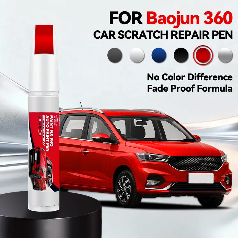 Per Baojun 360 1990-2026 Penna per Riparazione Vernice Ritocco Rimuovi Graffi Fai da Te Accessori Auto Nero Bianco Argento Rosso Marrone Grigio