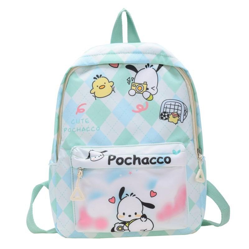 Adorable Cartoon Nylon Backpack For Kids With Cute Anime Characters And Fun Design