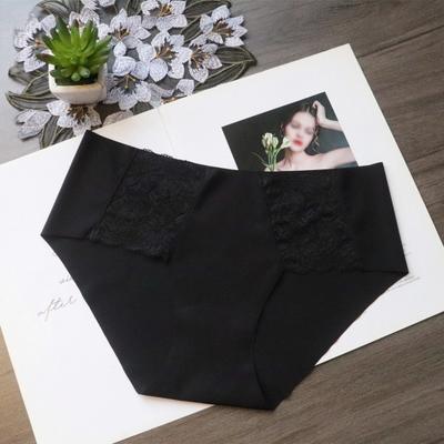 Women's Lace Underwear Seamless Low Waist Briefs Soft Stretchy No Show Bikini Panties