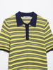 European and American style, new women's clothing, foreign style, fashionable striped knitted POLO shirt 9874006
