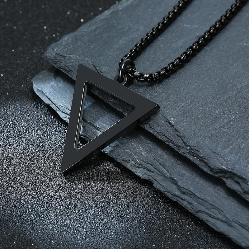 Vnox Retro Hollow Cube Pendant for Men Stainless Steel Square Vintage Necklace Punk Geometric Collier 24" Chain