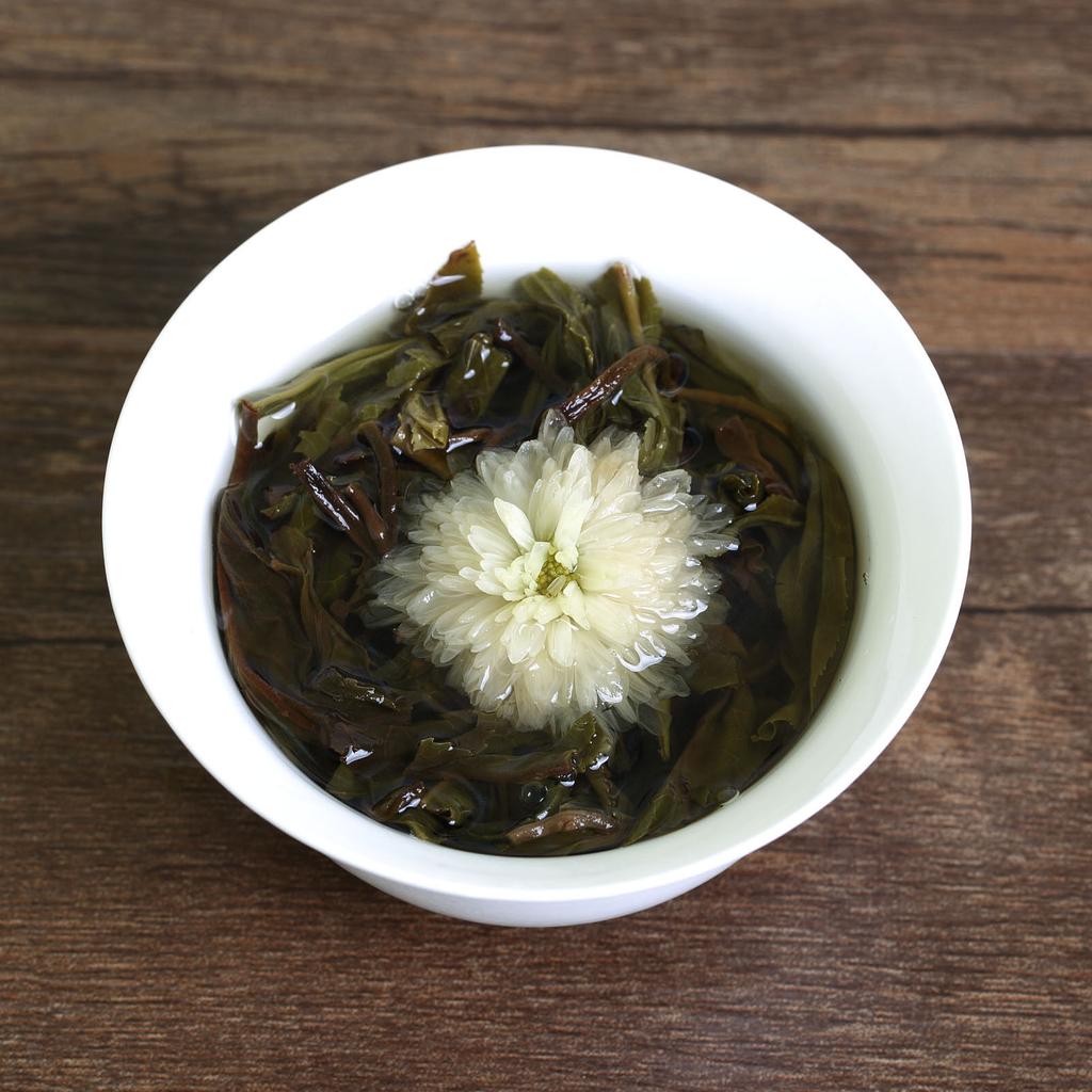 HelloYoung 100g 2017 Crizantemă albă Yunnan puer Pu'er Puerh Tea Raw Ball Tuo