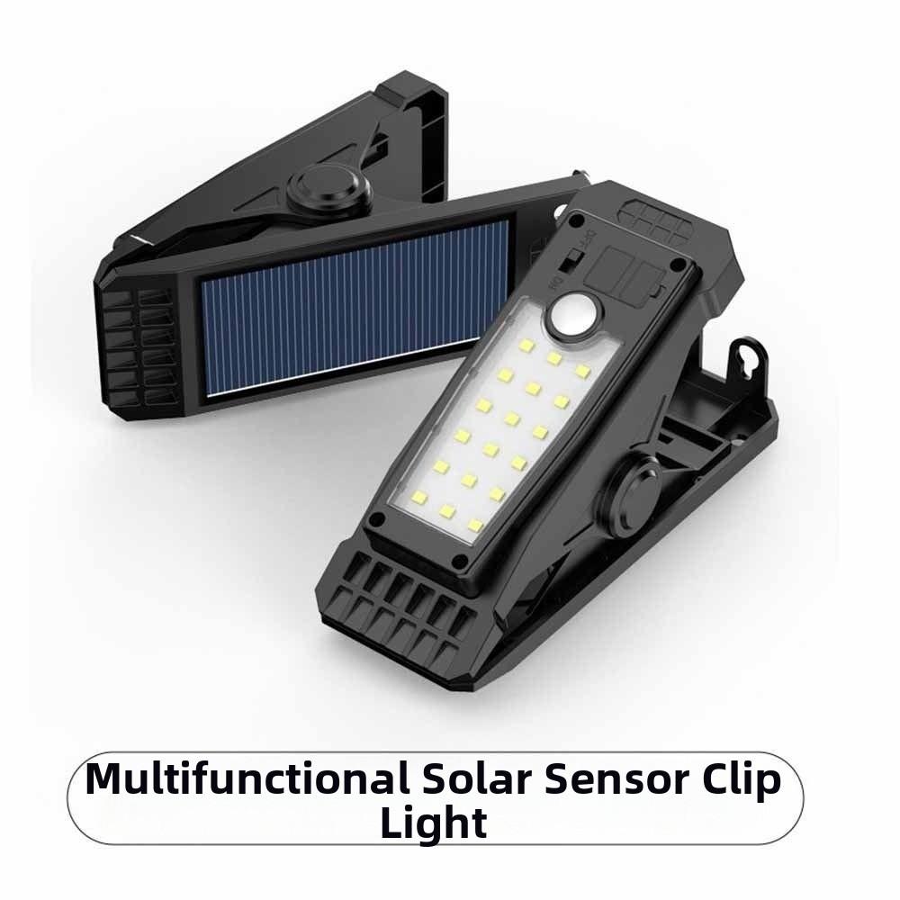 Clip On Solar Clip-on Lamp 3 Modes Smart Sensor Garden Wall Light Waterproof Human Body Induction Solar Fence Light Gate