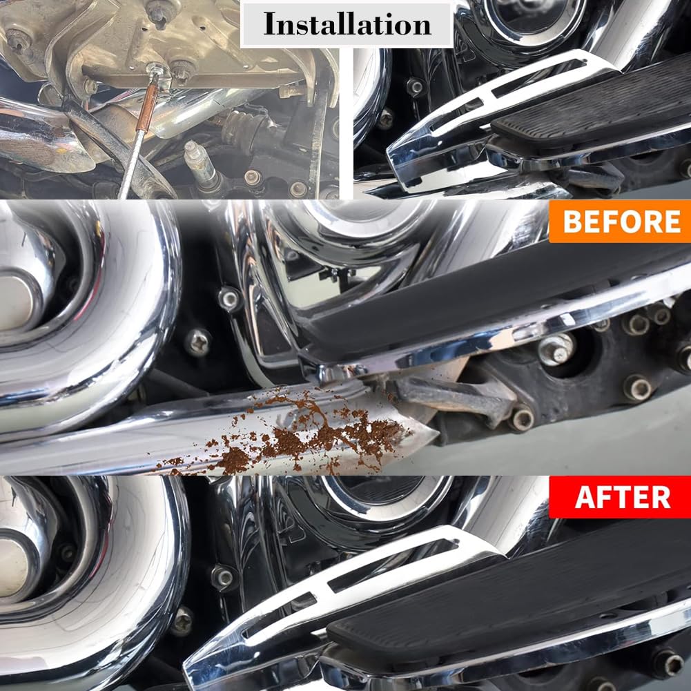 Baohatsu Motorcycle Driver Floorboard Foot Board Heel Guard Right Harley Touring Road King Electra Glide Softail CVO Ultra FLTRUSE Chrome