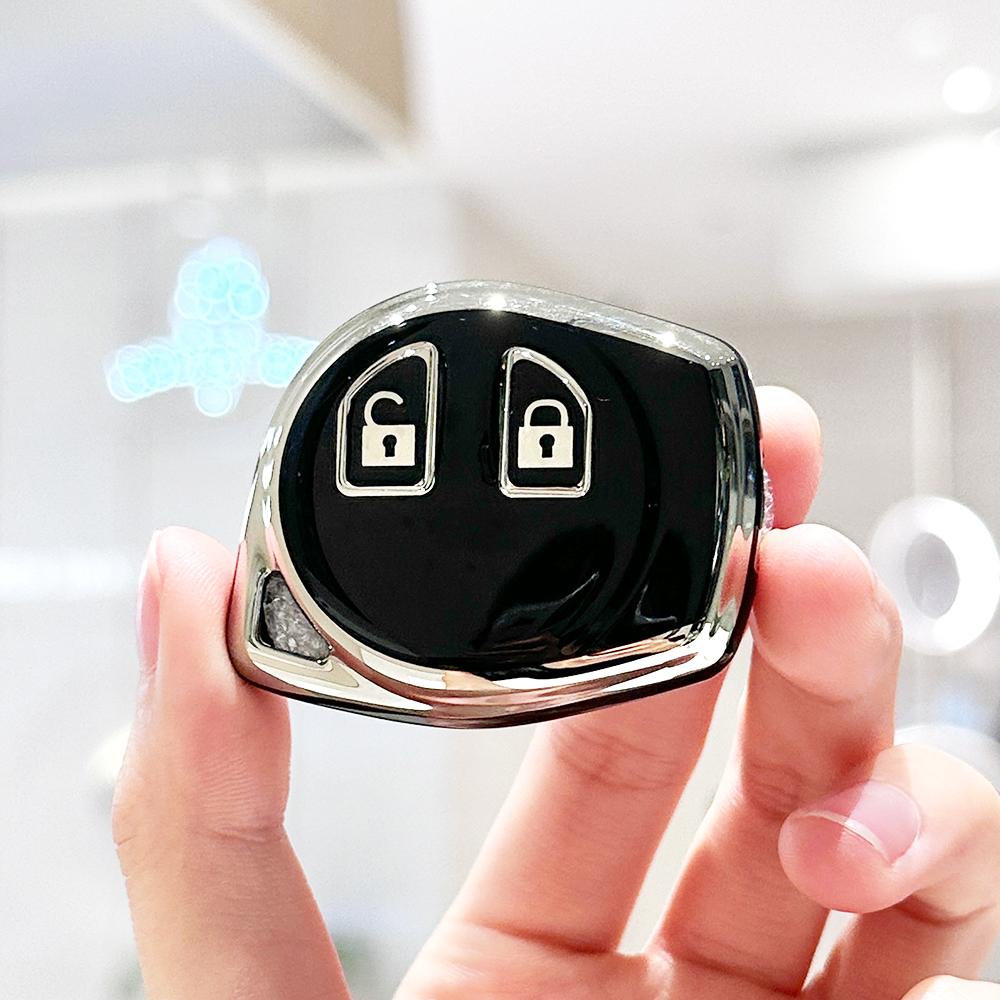 

Для SUZUKI SWIFT SX4 Liana Aerio Jimny Samurai Amagatarai Grand Vitara ТПУ Чехол для ключа дистанционного управления автомобиля Защитная оболочка Держатель брелока Бесключевой протектор silver edge key cover чёрный