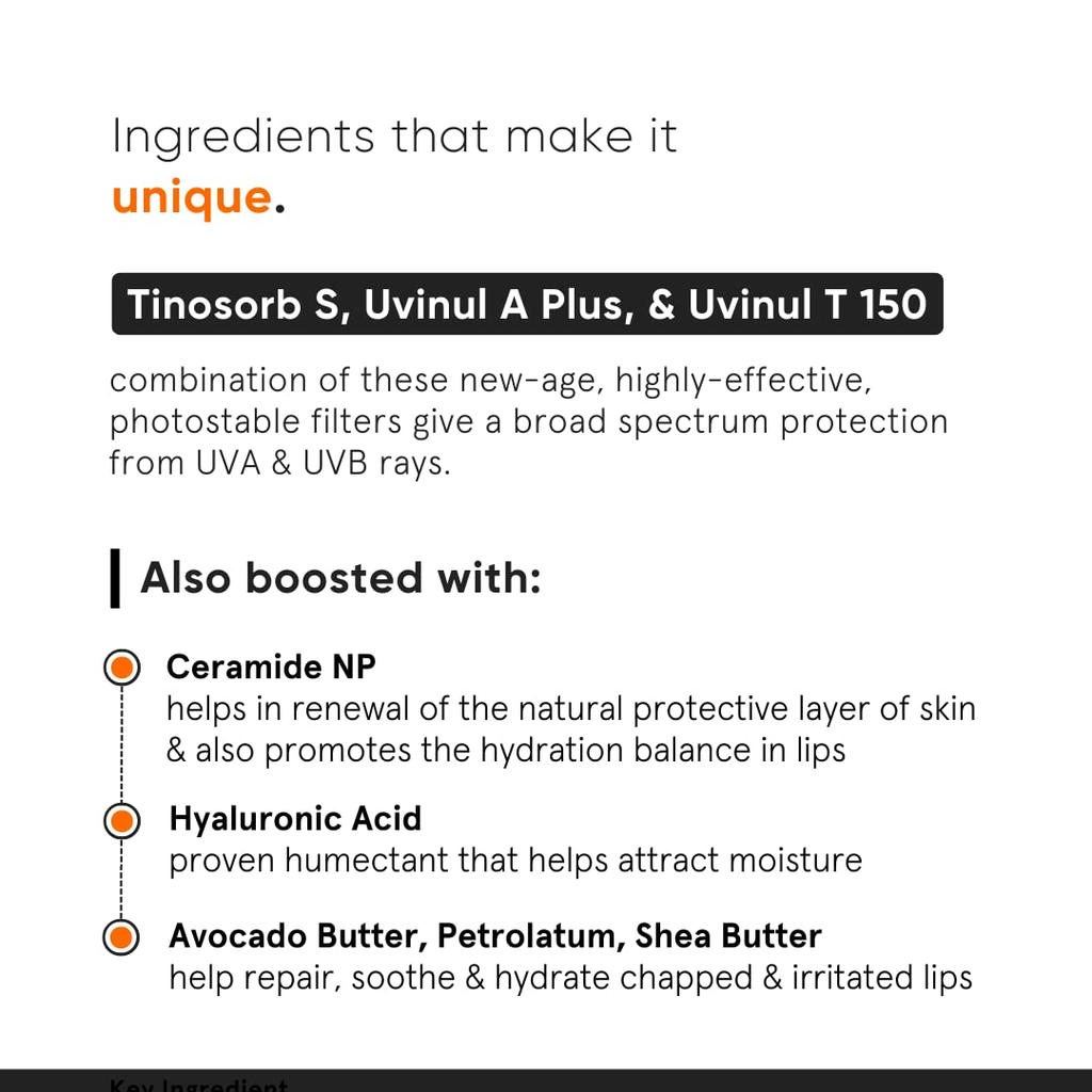 Minimalist SPF 30 Lip Balm With Ceramides & Hyaluronic Acid For Nourished Lips 8 Gm
