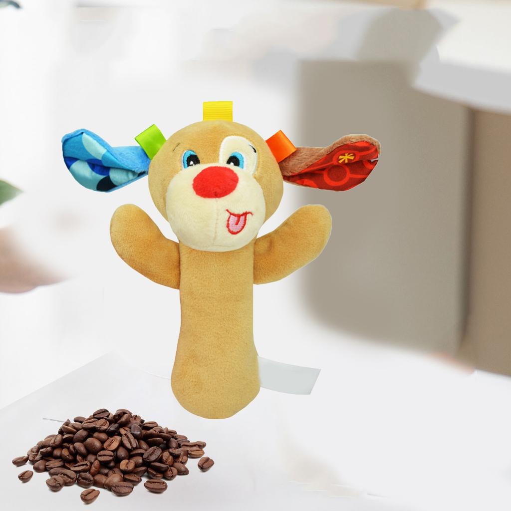 Baby Newborn Plush Doll Animal Hand Crank Hand Stick Baby Toy