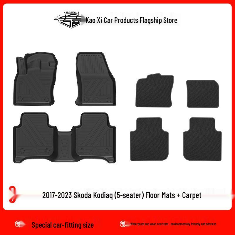 Skoda Kodiaq 2017-2023 Eco-Friendly TPE Floor & Trunk Mats