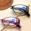 Flower Printed Elderly Reading Eyewear PC Anti Blu-ray Eyewear Folding Presbyopic Glasses  Men